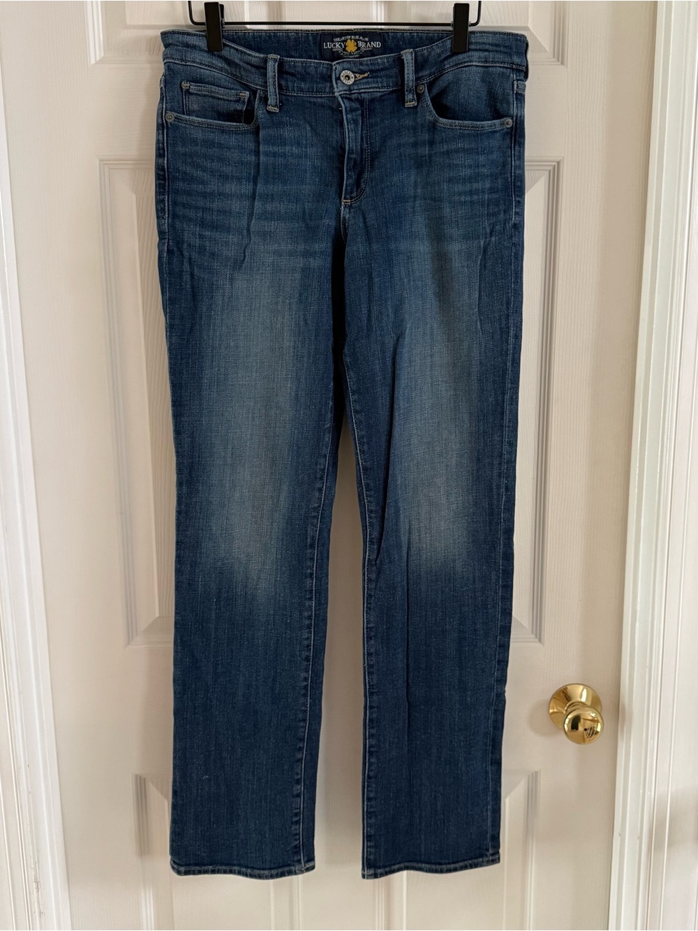 Lucky Brand Sweet Straight Women Straight-Leg Jeans in Dark Blue Denim